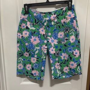 NWT Lilly Pulitzer Luxletic Reid short UPF 50+ Spearmint Golf Till You Drop